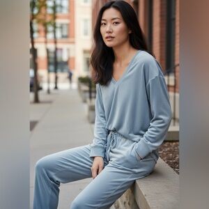 Serra Light Blue Women's Jogger Set